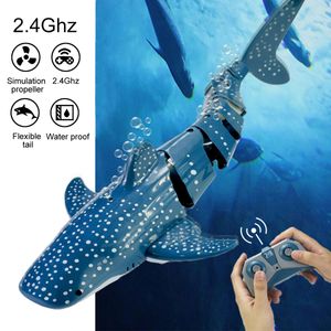 2.4G RC requin électrique Simulation étanche RC poisson bateau Robot Radio télécommande natation Animal eau jouets pour enfants
