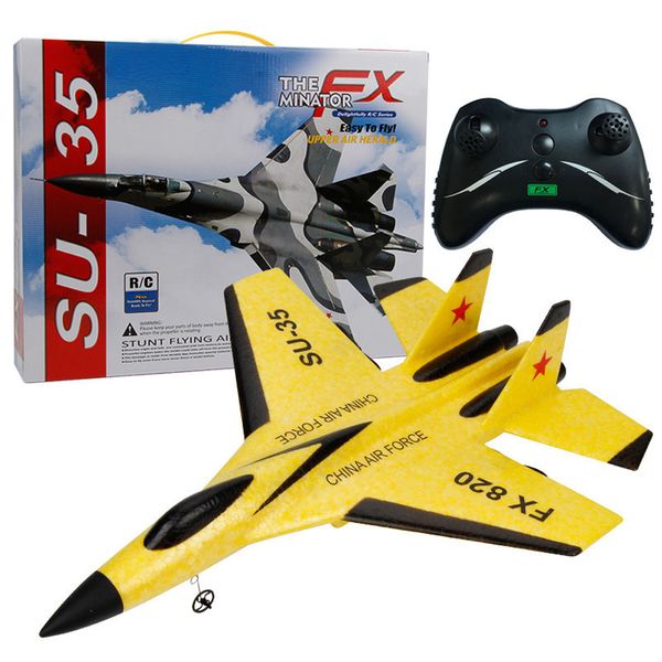 2 4G SU35 Planeur RC Drone Coloré Main Lancer Des Avions En Mousse En Plein Air Électrique Télécommande Avion pour Garçons Enfants Jouet Cadeau 220713