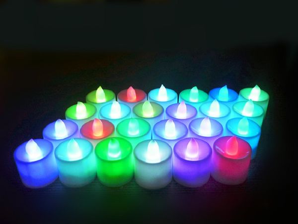 3.5*4.5 cm LED bougies chauffe-plat décoratives lumière sans flamme à piles décoration de fête d'anniversaire de mariage de noël