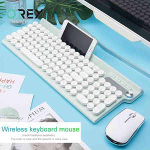 2,4G USB teclado inalámbrico recargable ratón para juegos Macbook Lenovo Asus PC Gamer teclado para ordenador portátil ratón para ordenador