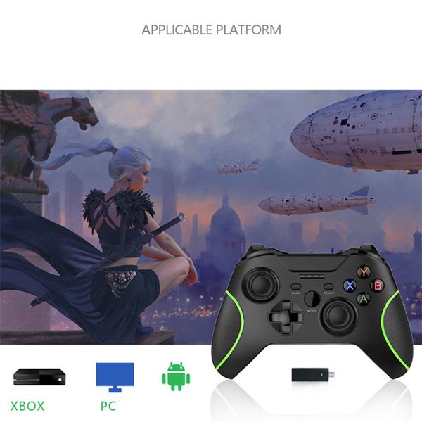 Controlador de juego inalámbrico de alta calidad 2,4G Gamepad Joystick de Gamepad de pulgar preciso para XBOX ONE/Xbox ONES/Xbox 360/Ps3/PC/teléfono Android