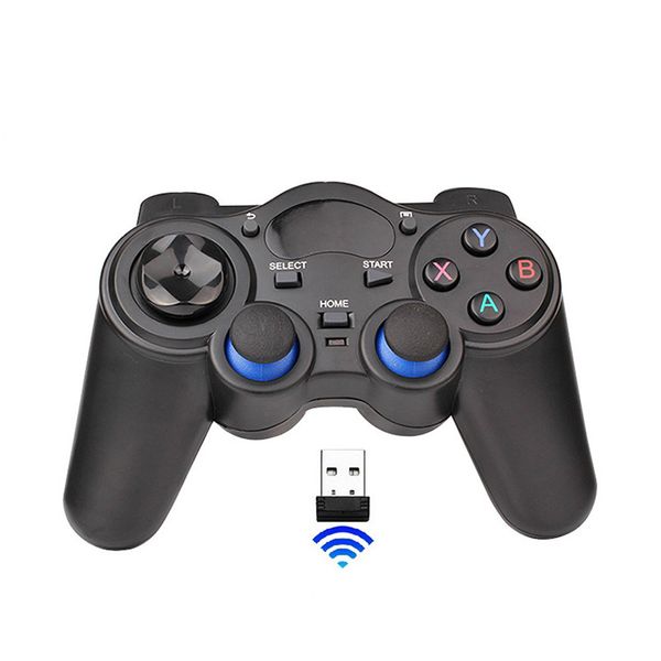 Controlador de juegos inalámbrico 2.4G con convertidor Micro USB OTG Joystick Gamepad para Android TV Game Box Phone Tablet PC