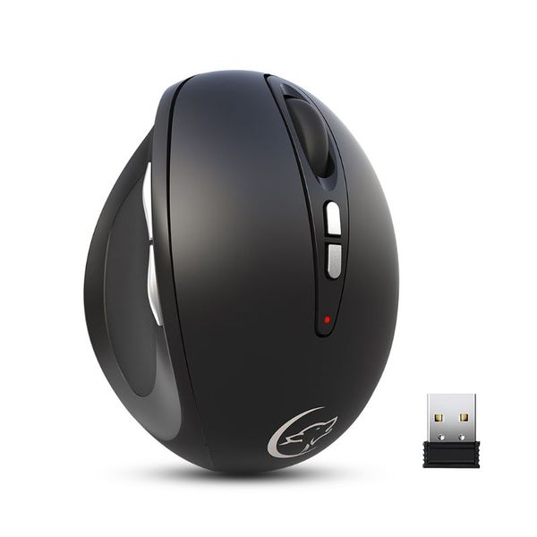 2.4G souris de jeu sans fil ergonomique LED rétro-éclairé lumière 2400DPI souris de jeu verticale avec Kit récepteur USB pour PC ordinateur portable