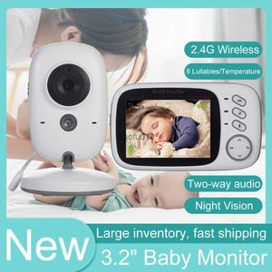 Moniteur vidéo sans fil 2.4G pour bébé avec écran LCD 3,2 pouces 2 voies Audio Vision nocturne Surveillance Caméra de sécurité Baby-sitter 8 berceuses L230619