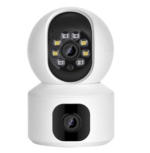 2,4 GHz draadloze camera's digitale babymonitor dubbele lens 360 rotatie home beveiliging ip camera auto nacht visie wifi videomonitor