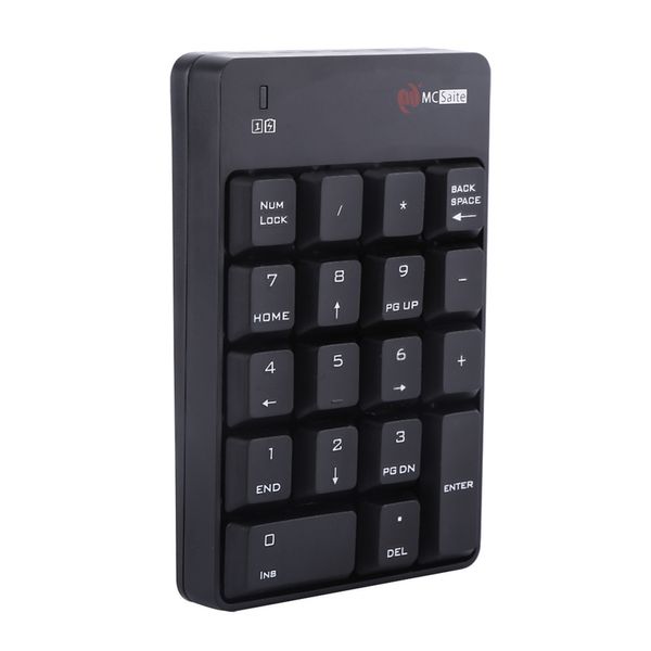 Livraison gratuite 2.4GHz clavier sans fil USB pavé numérique pavé numérique numéro 18 touches pavé pour ordinateur portable PC noir blanc nouveau