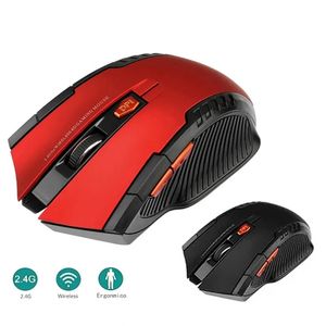 Pouris de souris optique sans fil à 2,4 GHz Pouris de souris avec gamer récepteur USB 2000dpi 6 boutons souris pour ordinateur portable Accessoires