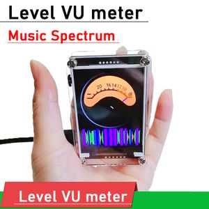 2.4 pulgadas Nivel analógico Vu Medidor Control de voz Música Spectrum Digital Display Rhythm Analyzer Nivel Indicador GPS de modo múltiple