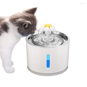 2.4L Automatic Pet Cat Water Fountain With LED Electric Mute Drinker Feeder Bowl Drinking Dispenser Bowls & Feeders