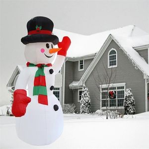 2.4 M Giant Opblaasbare Sneeuwpop Blow Up Toy Santa Claus Christmas Decoratie voor Hotels Supper Market Entertainment Locatie Vakantie 220316