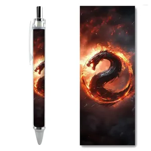 2/4pcs flamme dragon éblouissant cool stylos de gel exclusif conception personnalisable caneta collection collectives quotidiennes fournit des cadeaux