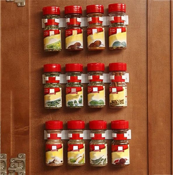 2 4pcs Home Kitchen Wall Sauce suspendue Ingrédients Bouteille Storage Bouteille Organisateur d'organisateur de cuisine Rack de rangement de rangement Épargner BL3458912