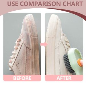 2/4PCS Multifunctionele schoenborstel Automatische vloeistofafvoer diepe reiniging zachte borstelharen huishoudelijke wasruimte reinigingsborstel