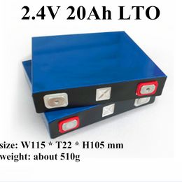 2,4 V 2,3V 20AH LTO 20000 Cycles Lithium Titanate Batterie Haute décharge pour le bricolage 12V 36V 48V 72V Système de stockage d'énergie EV