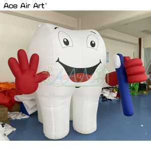 Modèle dentaire gonflable publicitaire de 2.5/3/3.6m de haut pour la décoration de magasin fabriqué par Ace Air Art