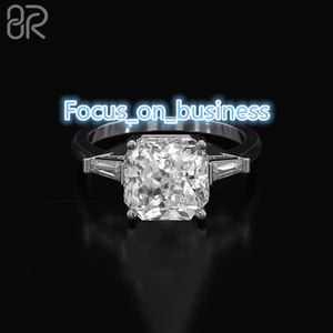 2,5 ~ 3G 1 / 2CT RING ICED OUT RÉNAGEMENTS MISSANITE BLING LUXUR PRINCESS CUT 925 Silver Gold plaqués VVS Anneaux de fiançailles pour femmes