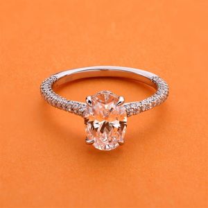 2 5 carats taille ovale simulé diamant fiançailles mariage bague en argent sterling 4 griffes bijoux élégants pour les femmes CX200611277l