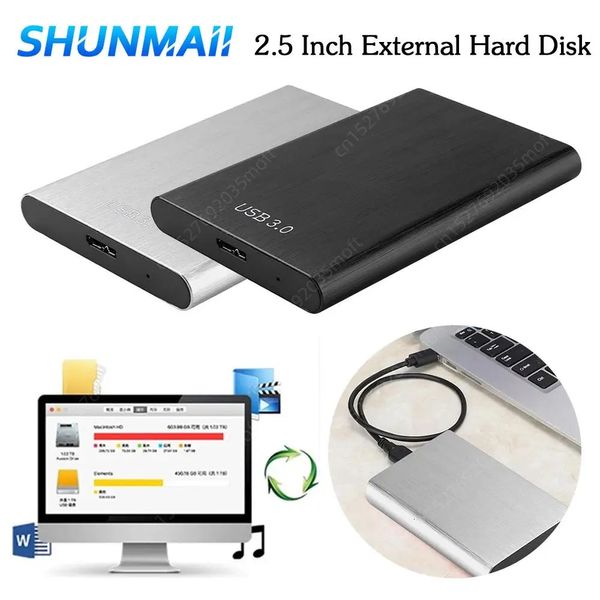 2,5 pouces de disque dur externe en métal Portable USB 3.0 Mobile disque mobile 1 To Plug et lecture du disque dur externe pour la tablette MacBook PC 240415