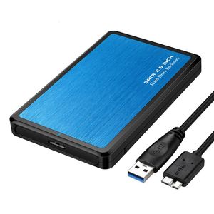 Caja de cierre USB3.0 a Sata HDD de 2,5 pulgadas, soporte gratuito, carcasa de disco duro con protocolo UASP de 6TB, Material ABS de aluminio