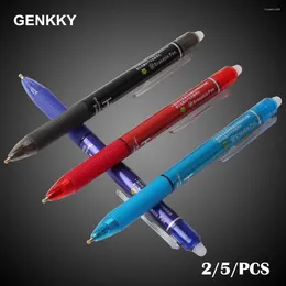2/5/PCS Genkky Gel Pen Temperatura Control Erasable X - 8810/0.5 mm Papelería de resorte escrita