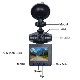 2.5 "HD -auto LED IR Voertuig DVR Road Dash Video Camera Recorder Traffic Dashboard Camcorder - LCD 270 Whirl 6