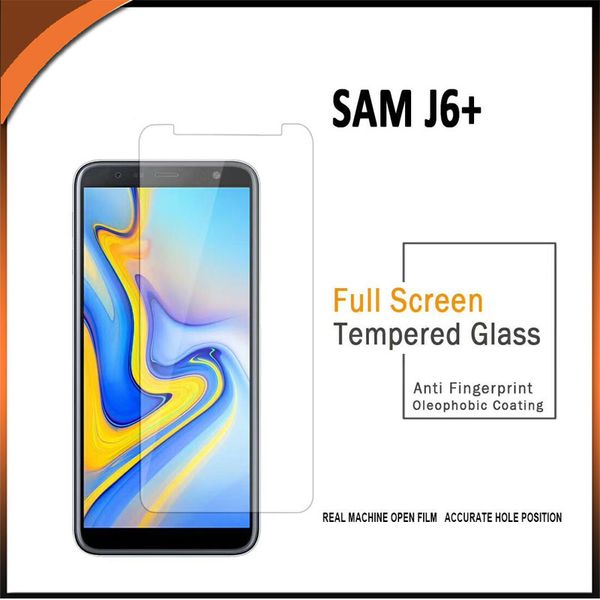 Protecteur d'écran en verre trempé 2.5D 0.26mm 9H avec emballage 10in1 pour Samsung J6 Plus 2018/J2 Core/J7 Star/J3 Achieve