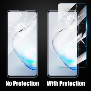 2.5D 9H Film de protection en verre de protection à écran transparent pour Samsung Galaxy S23 S21 S20 FE S10E S10 Note 20 10 Lite