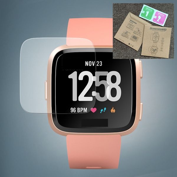 2.5D 9H Protector de pantalla de vidrio templado para Fitbit Blaze Surge Versa versa lite Galaxy Watch 42MM 46MM RELOJ ACTIVO 300PCS paquete al por menor