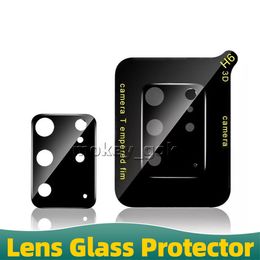 2.5D Clear telefoon terug camerabeschermer glazen lensomslag voor Samsung Galaxy A21S A12 F41 M21S M31 Z FOLD2 F42 5G F62 M22 F22 A02S F02S A82 Schermbeveiliging Zwart