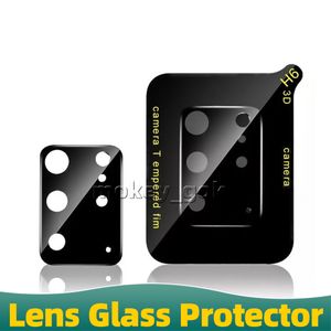 Protecteur d'objectif en verre transparent 2.5D pour téléphone portable, pour Samsung Galaxy A21S A12 F41 M21S M31 Z Fold2 F42 5G F62 M22 F22 A02S F02S A82, protecteur d'écran noir