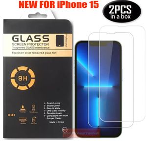 2 PACK 0.3MM protector de pantalla de teléfono de vidrio templado para iphone15 iPHONE 15 12 11 pro max XR XS 8 7 6 6S PLUS Samsung A13 A23 A33 A53 A73 S21