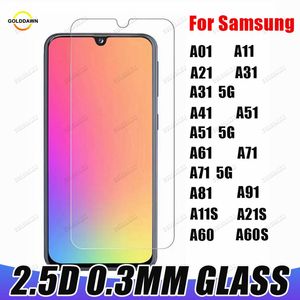 2.5D Telefoonscherm Beschermer Temperig Glass Galaxy voor Samsung A31 A51 A71 5G A01 A11 A21 A41 A61 A81 A91 A11S A21S A60 A60S