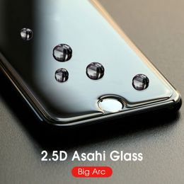 Protecteur d'écran en verre trempé 2.5D, Film de protection pour iphone 6s 7 8 Plus grand Arc AGC 11 pro xs max