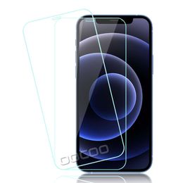 Protecteur d'écran en verre trempé 2.5d pour iPhone 14 13 Mini 12 Pro Max 11 xr xs x 8 7 Plus Samsung Galaxy A33 A53 A73 A52 A72 5G A02S S22 S21 S20 Fe Edition Film 9H Anti Shatter