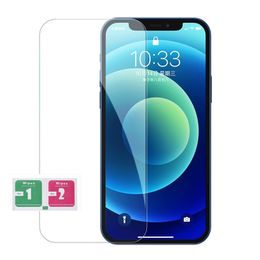 Protecteurs en verre trempé avant transparent 2.5D pour iPhone 15 Pro Max 14Pro 13 12 Mini 12Pro 11 XR XS X 8 Plus Film de protection d'écran sans emballage