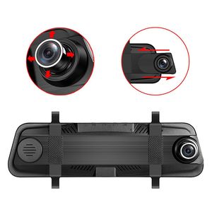 2.5K Auto DVR 10 inch Touchscreen Spiegel Camcorder Dubbele camera's met achteruitrijcamera DV Waterdichte achteruitrijcamera's met 32GB Micro SD Car357t