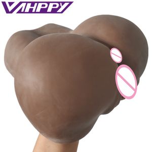 2.5 kg brun foncé gros cul mâle masturbateur poche chatte adulte jouets sexuels pour hommes masturbations vagin artificiel Anal Silicone sexe Q0419