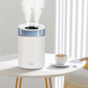 Humidificateur à ultrasons de grande capacité de 2,5 L avec double buse et lumière LED - Diffuseur d'huiles essentielles pour l'hydratation et l'aromathérapie