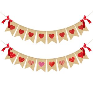 Drapeau queue de poisson en chanvre, 2.5M de long, décoration de fête pour demande en mariage, cœur d'amour, nœud d'amour, pour la saint-valentin