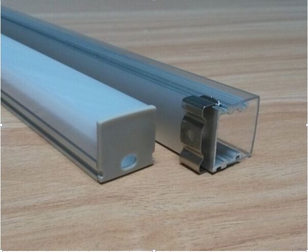 Profilé en aluminium de qualité série légère pour bandes LED et barre rigide, 2 m/pièce, 100 m/lot, haute qualité, livraison gratuite