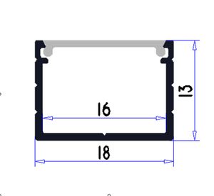 2,5 m/unids envío gratis carcasa de barra de luz led, cubierta transparente mate de perfil de aluminio led, canal de aluminio para tira de LED 3528,5050,5630