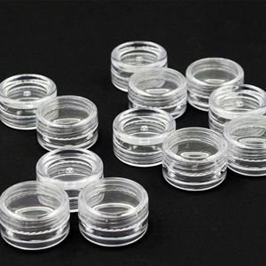 2,5 ml doorzichtige plastic sieraden Kraal opbergdoos Kleine ronde container Jaren vormen een organisatordozen