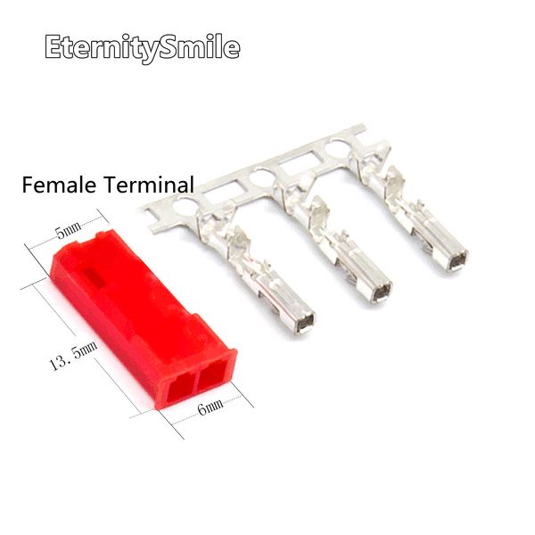 2,5 mm JST SYP 2P Femelle Male Boule rouge Habilage Crimp Terminal Connector Kit JST-SYP-2A 240PCS (40SET) pour RC Lipo Battery