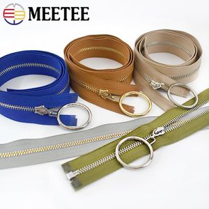 2/5 % Meetee 3# 40/50/60/70 cm Metalen ritsen open-end zip sluiting voor naaigassen jas kleding ritssluiting reparatie kit diy accessoire