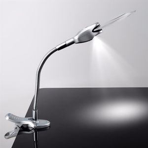 2 5x 90 MM 4x 21 MM 2 LED Lamp Vergrootglas Clip-on Bureau Tafel Vergrootglas Loup Duurzaam Optische Instrumenten Loepen219b