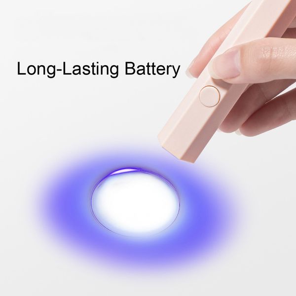 2/6/12/18W mini lampe à ongles UV, petit stylo de lampe de poche UV portable, 2-18W outil de manucure rechargeable de sécheuse USB rapide 