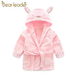 2-6 jaar baby gewaad cartoon hoodies meisje jongens nachtkleding badhanddoeken kinderen zachte badjas pyjama kinderkleding 210429
