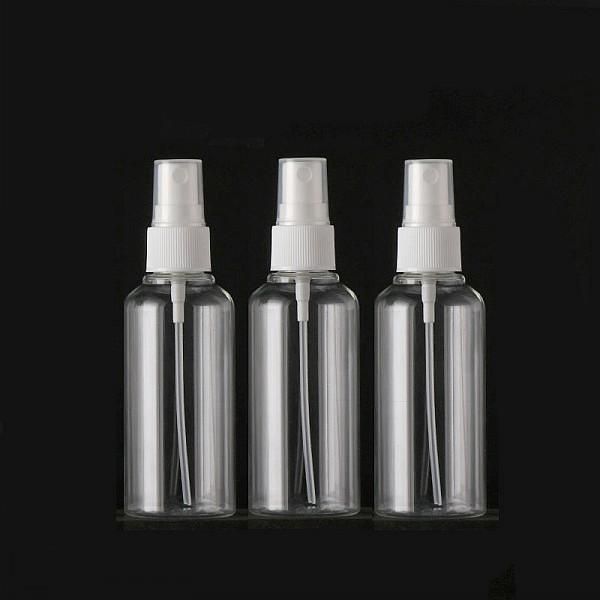 2.66 bouteilles de pulvérisation en plastique en plastique, 80 ml de pulvérisateur de brouillard fine rechargeable rechargeable Maquillage de maquillage atomiseur cosmétique vide petit récipient de bouteille de pulvérisation