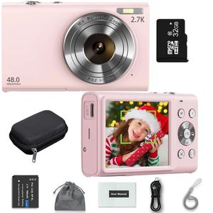 2,7k Camera numérique Autofocus Vlogging Camera HD 48MP avec 2,8 Caméscope de grand écran pour la copine pour les enfants adultes 240327