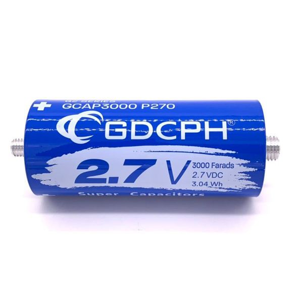 2.7V 3000F Super Farad Capacitor Long Foot Low ESR Ultracapacitor de alta frecuencia